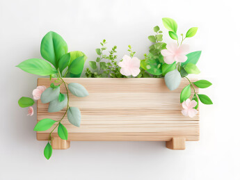 一块木制公告牌