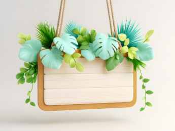 一块木制公告牌