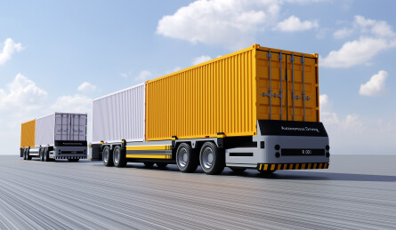 三维渲染的无人自动化码头货运场景概念图