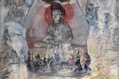 杭州灵隐寺景区的飞来峰石刻造像景观