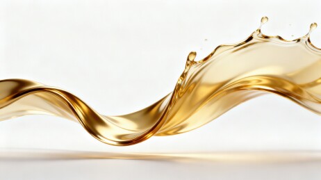 金色液体流动波浪抽象背景