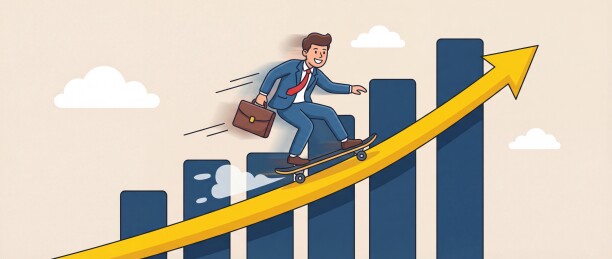 商务增长趋势图表