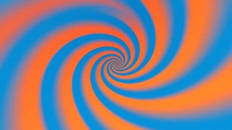 蓝橙螺旋动感图案