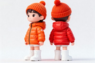 卡通人物冬装造型展示