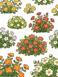 多彩花卉图案装饰画