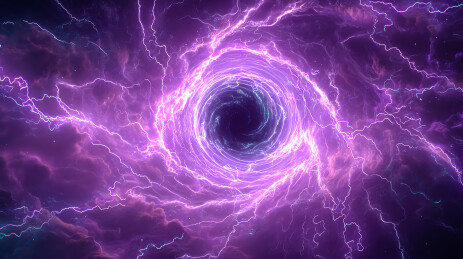 紫色星云中的神秘虫洞通道