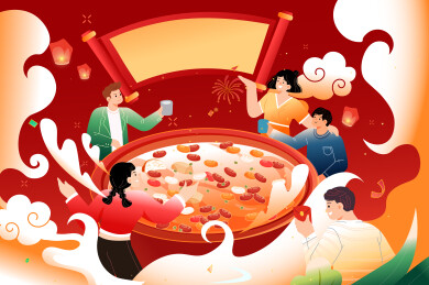 腊八节美食矢量插画