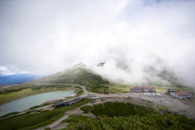 日本岐阜县高山市乘鞍岳叠平的风光