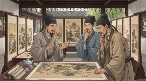 古代文人雅集品画论道