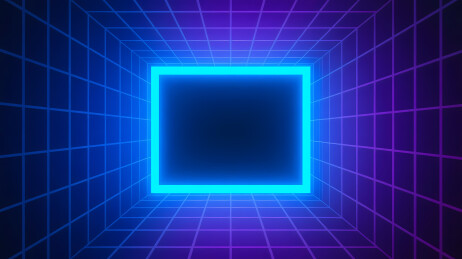 发光蓝方科技感背景