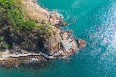 深圳大鹏半岛山海相连海岸线风光