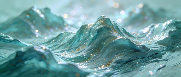 梦幻波浪纹理闪耀光芒