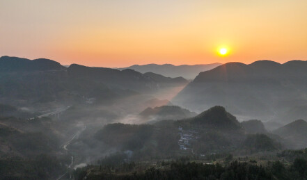 重庆酉阳冬晨美景