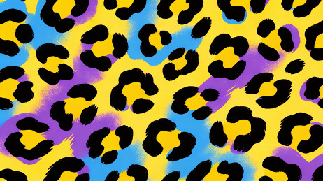 四方连续时尚豹纹材质