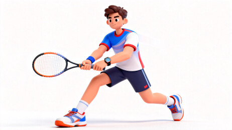 3d卡通风格网球运动少年
