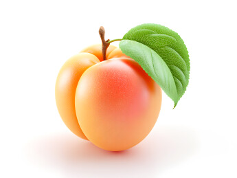 一颗彩色卡通黄杏