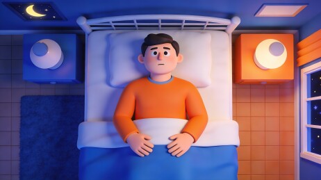 夜晚失眠的人