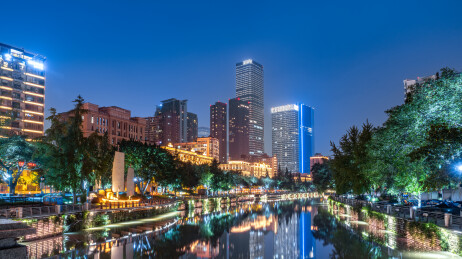 成都锦江城市夜景
