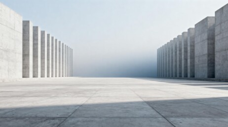 现代建筑对称廊道