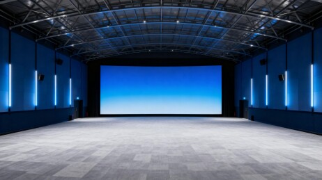 空旷现代影厅内部场景