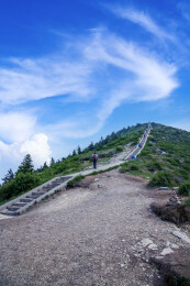中国山西北岳恒山登顶上山道