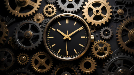 复古机械钟表齿轮