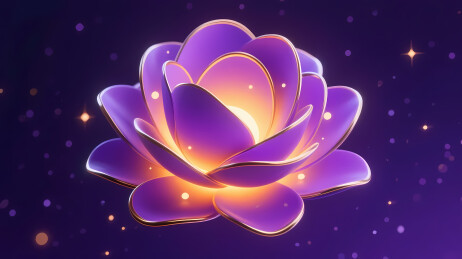 紫莲绽放光点背景