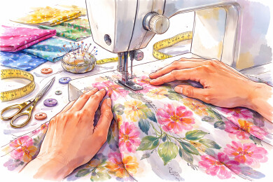 缝纫机手作服装