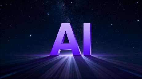 星空背景下的AI字母艺术设计