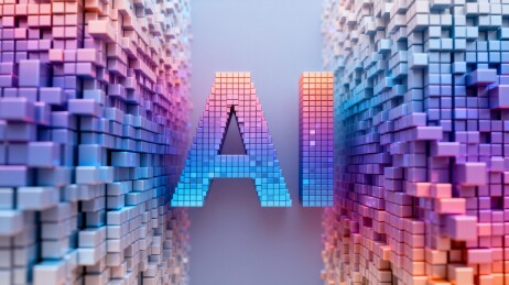 多彩立方体构成的AI艺术图案