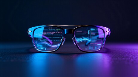 未来科技感智能眼镜展示