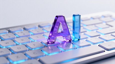 键盘上的AI字母装饰