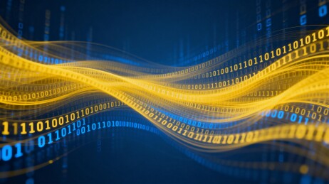 数字流光二进制代码图案