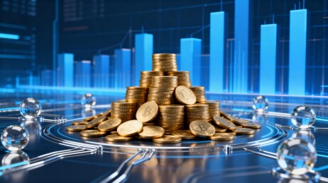 比特币堆叠与金融图表