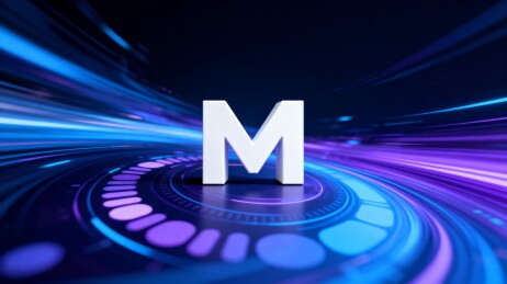 字母M科技感背景设计