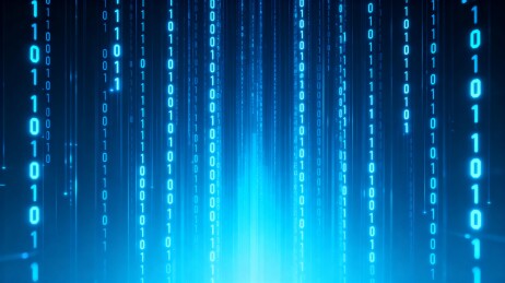 蓝色二进制代码流动态背景