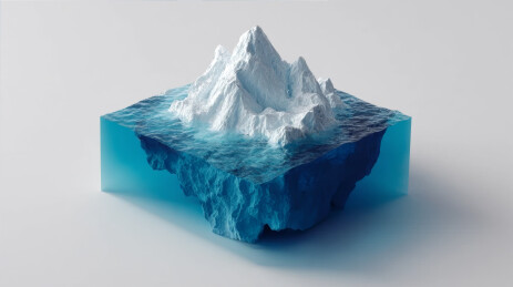 极地冰山水下剖面3D创意构图