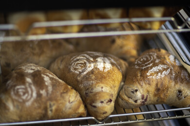 新鲜出炉的欧式面包欧包面包店