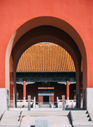 北京明十三陵长陵 陵门古建筑景观