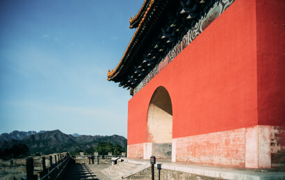 北京明十三陵长陵 明楼古建筑景观