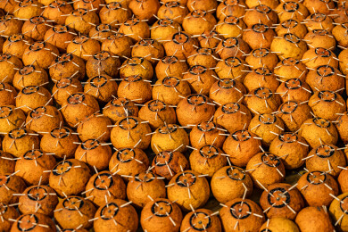 中国广东省江门市新会区茶坑村晒陈皮