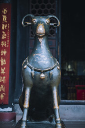 青羊宫青铜羊雕像