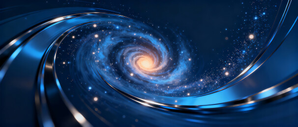 蓝色星系漩涡宇宙景象