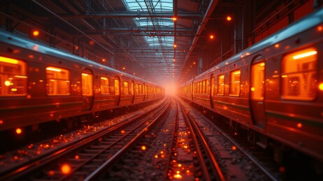 橙光工业铁路画面