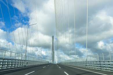 广东黄茅海跨海通道行驶视角