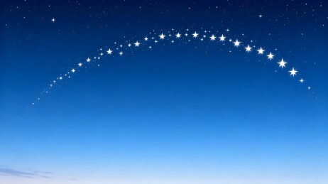 夜空繁星轨迹图