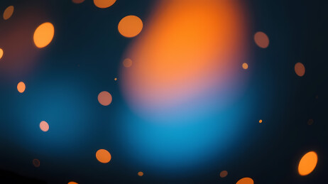 橙蓝渐变梦幻光斑