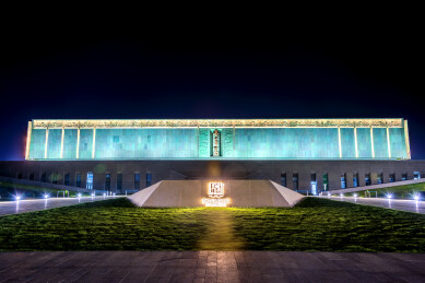 中国河南安阳殷墟博物馆夜景风光