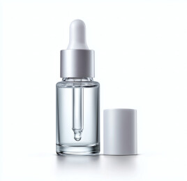 孤立在背景上的化妆品玻璃瓶