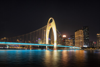 广州猎德大桥夜景